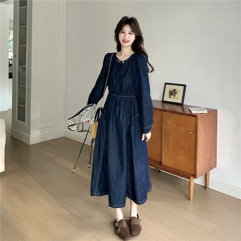 法式牛仔两件套连衣裙2026春季新款女装套装2C227/6601/P165K268,女装套装/套裙,2C227