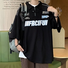 欧美重磅t恤男款夏季新款设计感vibe机车服短袖Polo衫潮PA17-p33，男装Polo衫，星座1008