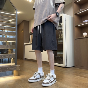 港风工装休闲裤高街五分裤宽松沙滩裤直通短裤DK311 P28图片