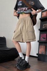 8XL-M特大码冰丝短裤男五分裤褶皱休闲裤工装中裤DK1504P45控68，男装牛仔裤，电商D206-1