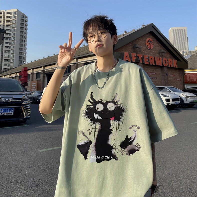 量大优供视频230g重磅纯棉短袖t恤男XT521-特P19,男装T恤,电商B371