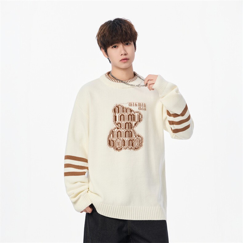 25707-特P50秋季时尚圆领毛衣外套男士针织衫简约宽松内搭打底衫，男装T恤，电商D310B