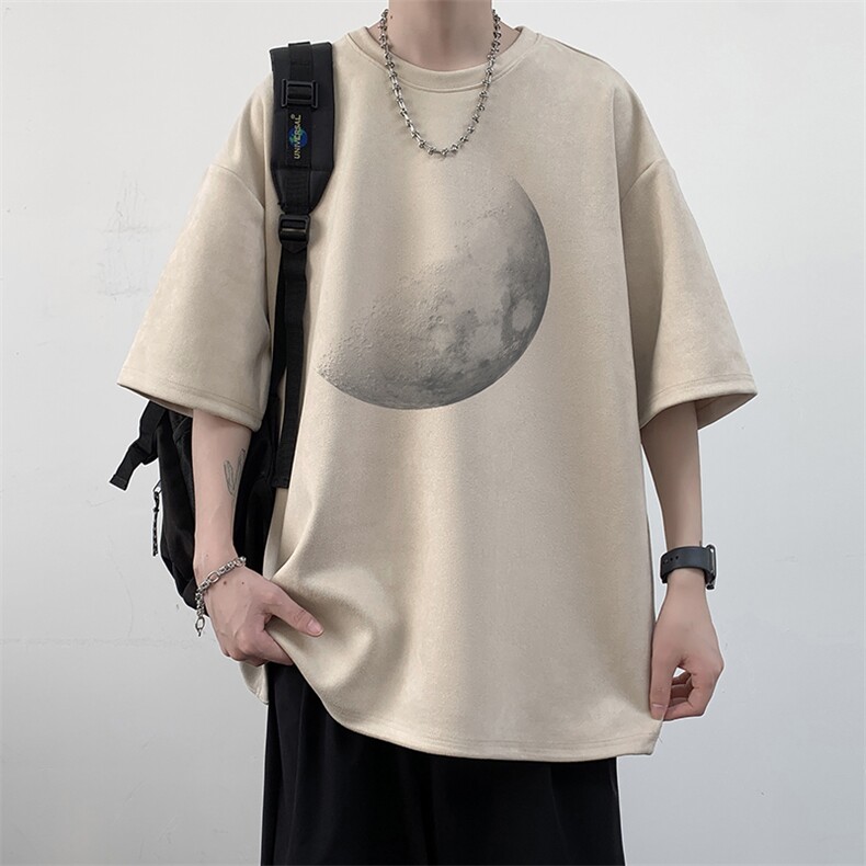 麂皮绒短袖t恤男大码半袖男 JD82426-P25图片