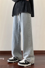 水洗牛仔裤秋季新款潮流百搭宽松直筒拖地裤B315-K23456-P45控58，男装牛仔裤，电商B315