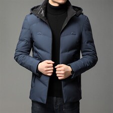 冬季新款中年人可卸帽休闲羽绒服装2021男装外套QLMF152056-P275，男装羽绒服，电商B212（原钱塘6029）