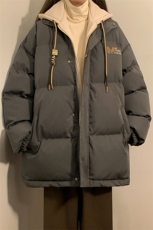 冬季宽松/假两件连帽休闲外套潮加厚棉衣XZ102B-1M2682-P125，男装棉衣，星座102B-1