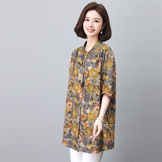 阿楠anan锦瑟悠悠100桑蚕丝气质编条V领显瘦印花真丝小衫女春，女装衬衫，悦见她