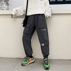 【】A003-HZ7208-P60新款多口袋绑带男士工装裤女模，男装休闲裤，电商A003