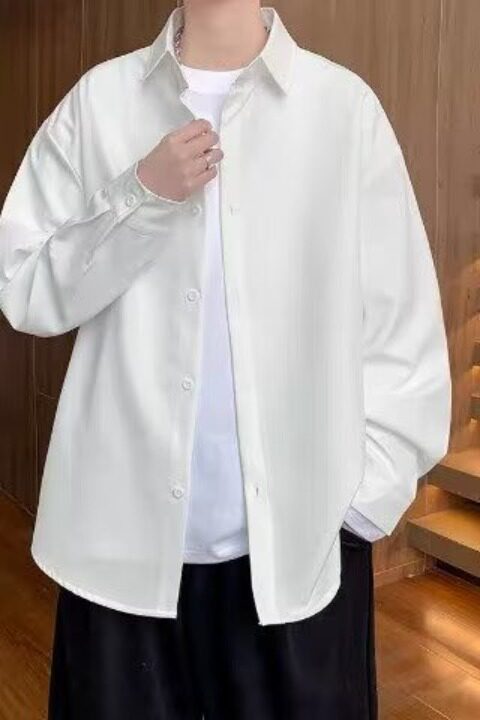 GS6125P25特批春夏季翻领长袖衬衫日系港风百搭潮男长袖衬衣外套,男装衬衫,星座1108-5