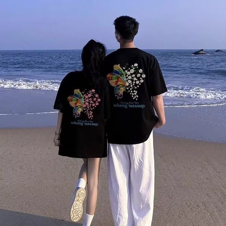 重磅短袖t恤男女夏新款美式潮牌潮休闲情侣装半袖体恤GA9002P36,男装T恤,星座1013-5