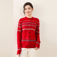 2025年秋季长袖时尚百搭通勤简约休闲开衫，女装羊毛衫，慕洵羊绒