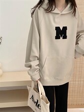 毛巾绣M卫衣，女装卫衣/绒衫，WW9