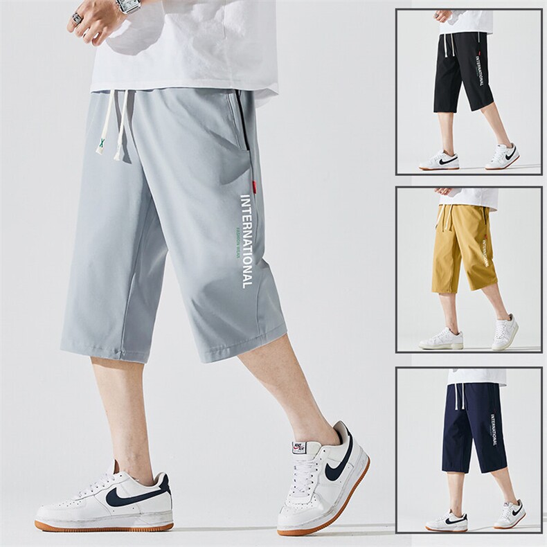 2025夏季新款男士七分裤时尚休闲马裤潮流男裤子KZ1091-P28,男装休闲裤,星座217-4