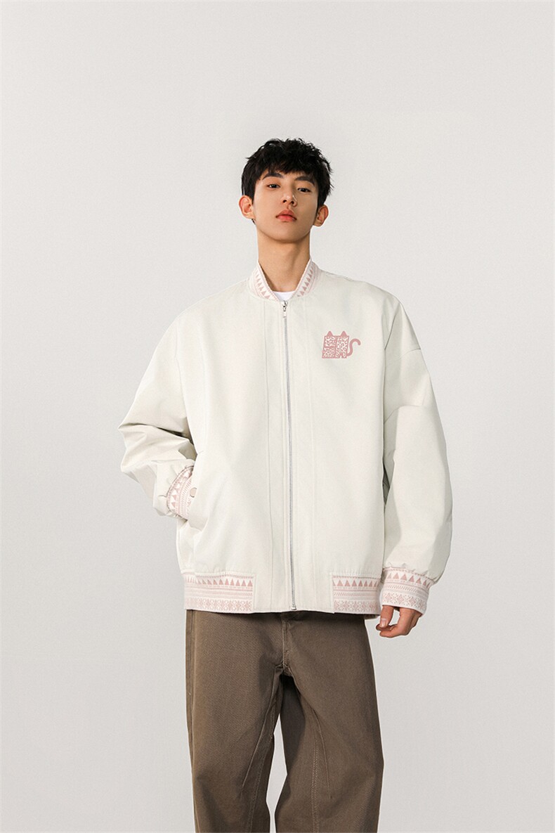 定制螺纹小恶魔印花大码M-5XL夹克男聚酯纤维JK78152P85控138,男装夹克,星座226-1