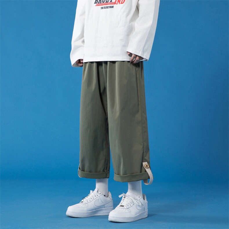 2021春季新蓝底蒙马特地板大码男潮流搭扣阔腿九分休闲裤K2856P35,男装休闲裤,电商A082