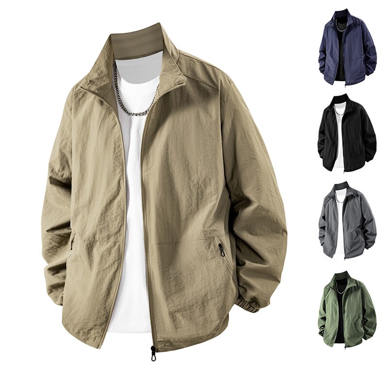 2025秋季抖音男士立领休闲夹克外套青年宽松大码外套8919-P35，男装夹克，星座1402-1