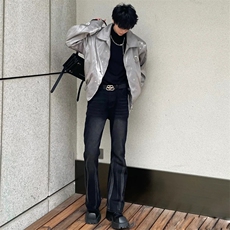 男女时尚外套男装女潮流装简约慵懒2025年秋季新款皮衣1172-P75，男装皮衣，星座910-5