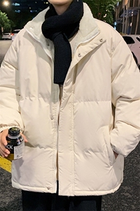 ！2023秋冬新款男士加绒加厚纯色棉衣百搭棉服外套MY100特P75图片
