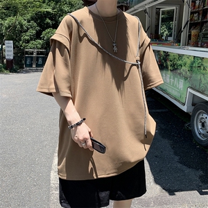 C341-P26 2024新款设计感小众t恤短袖男夏季潮牌百搭宽松上衣现货图片