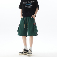 8XL-M民族风拼接工装短裤男夏季新款风中式五分裤子DK26003p45，男装休闲裤，电商B312