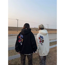 【现货】D1012-特批50秋季新品美式街头字母刺绣连帽卫衣男女潮，男装卫衣，星座603-2