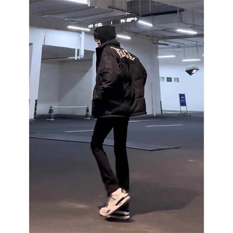 纯黑色高腰微喇牛仔裤男裤子美式高街vibe修身直筒裤A121-P50,男装牛仔裤,星座1007（原301D）
