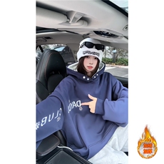 ！个性绣花拼接撞色卫衣冬季加绒连帽衫外套WR2251JR-P65控98，女装短外套，星座815A