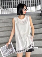 夏季新款花边背心，女装背心吊带，娇姿百合