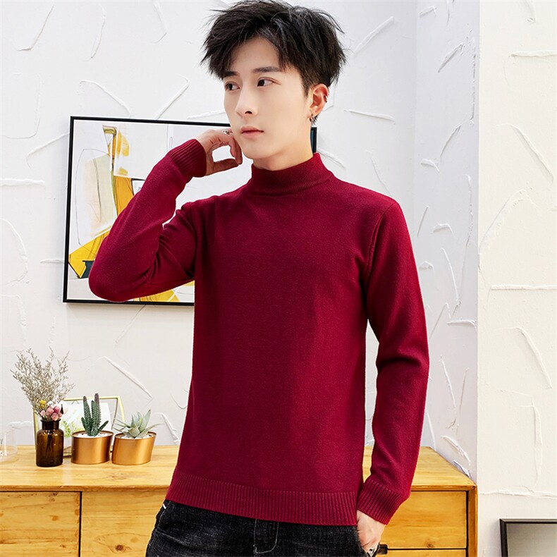 男跑量新款半高领针织衫毛衣时尚帅气1018-M001-P19-4XL-5XL-P22，男装针织衫/毛衣，星座1018