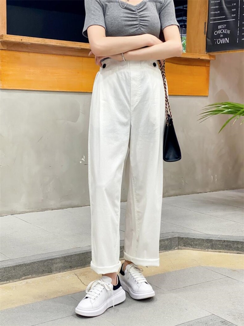 全棉弹力直筒裤颜色都超美丽MLXL，女装，潮不落