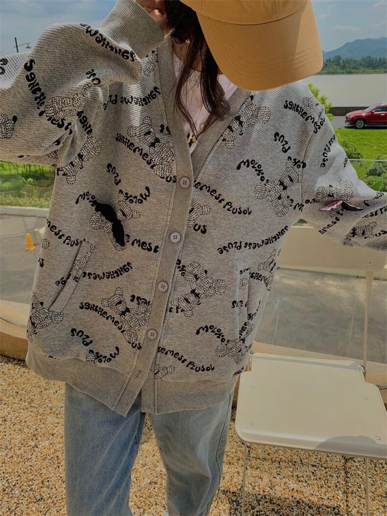 小熊开衫S-M，其它，尚映