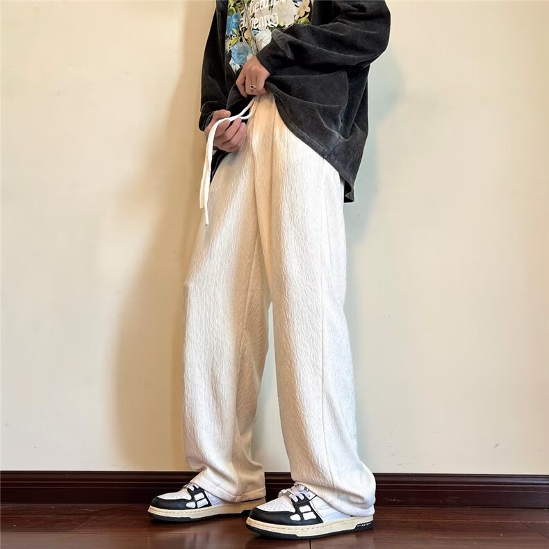 肌理纹情侣裤休闲长裤男春秋季宽松男生直筒阔腿裤子JQ902-P33,男装休闲裤,星座1008
