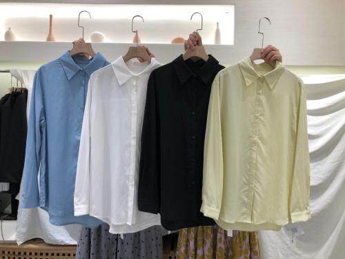 衬衫?针织披肩四色，女装衬衫，TOP.1