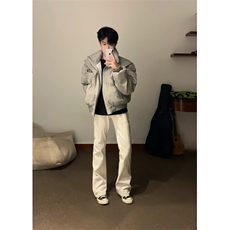 网图现货扎染棉服美式短款面包服男冬季高街廓形棉衣外套P108，男装棉衣，电商C306-1