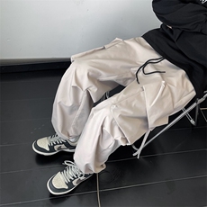 2024新款日系复古百搭冲锋裤秋季美式潮牌阔腿工装裤男K7542-P37，男装休闲裤，星座512-3