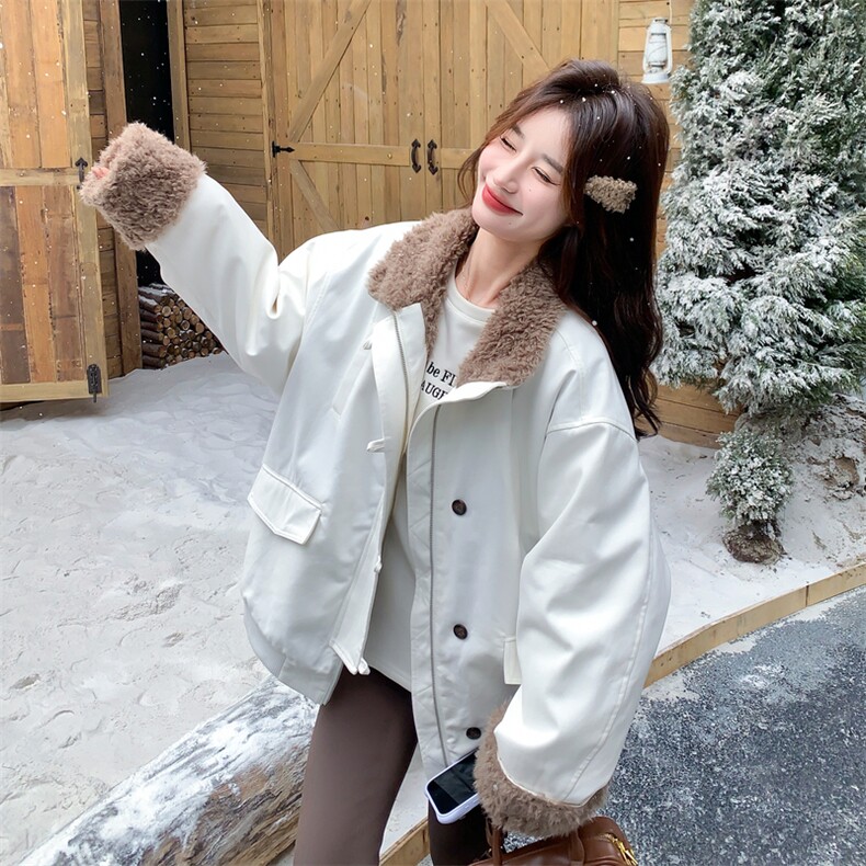 【新款】加厚羊羔毛休闲外套2C131-709-P225K328,女装短外套,2C131