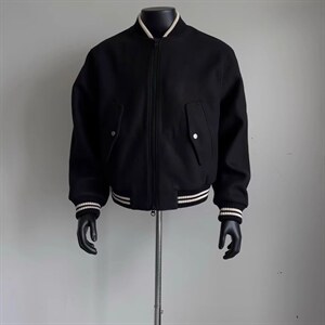 【有货】DJK945-P63美式重磅斜纹廓形时装短款棒球服外套棉衣男潮图片