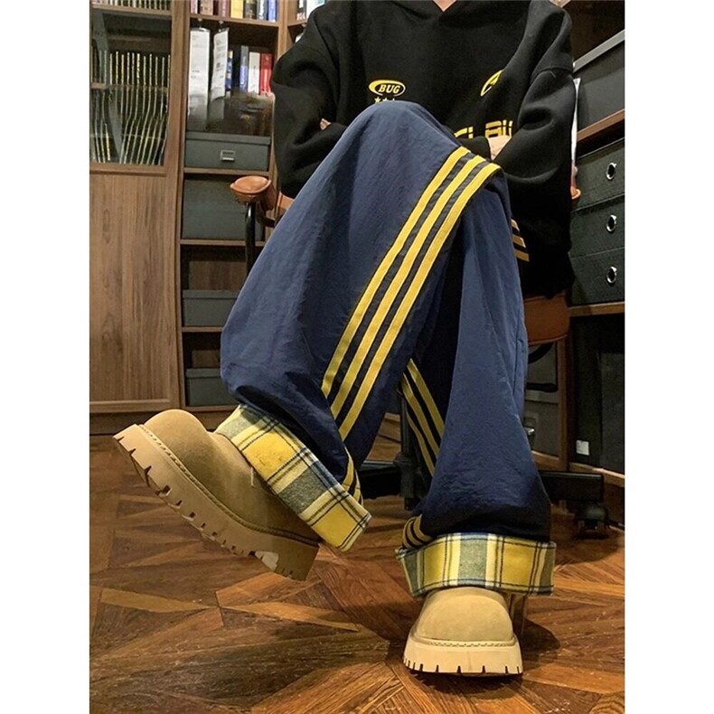 三条杠条纹尼龙速干裤男夏季美式复古工装裤子户外运动软壳冲锋裤,男装工装外套,星座218-1（原230）