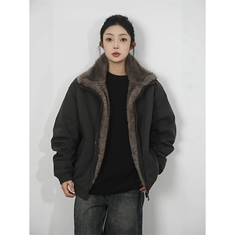 706-1-MY3872-P100特P现货冬季美式复古两面穿座山雕外棉服套,男装棉衣,星座706-1