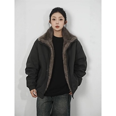 706-1-MY3872-P100特P现货冬季美式复古两面穿座山雕外棉服套，男装棉衣，星座706-1