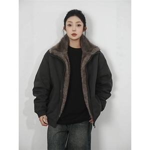 706-1-MY3872-P100 特P  现货 冬季美式复古两面穿座山雕外棉服套图片