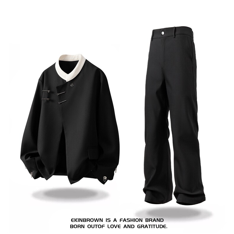 拼色西服95%绦纶5%氨纶M-5XL大码XF77951特P65控98西裤78151P45，男装西服，星座227-7