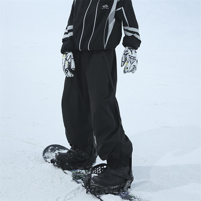 粉色防水防风滑雪裤女款冬季加绒零下40度裤子东北防寒束脚工装裤,男装休闲裤,星座604