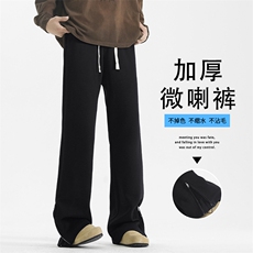 美式华棉重磅加绒休闲裤脚口拉链设计高街时尚JRX1660-特批48，男装休闲裤，星座718