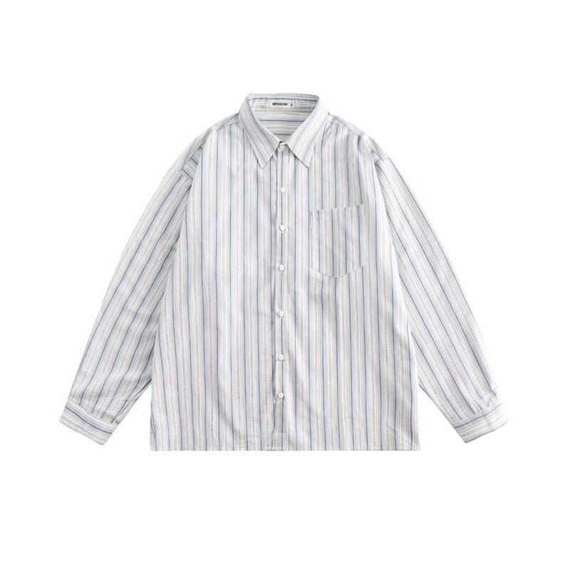 防晒秋款宽松条纹长袖衬衫CS050-p60，男装衬衫，星座702-1