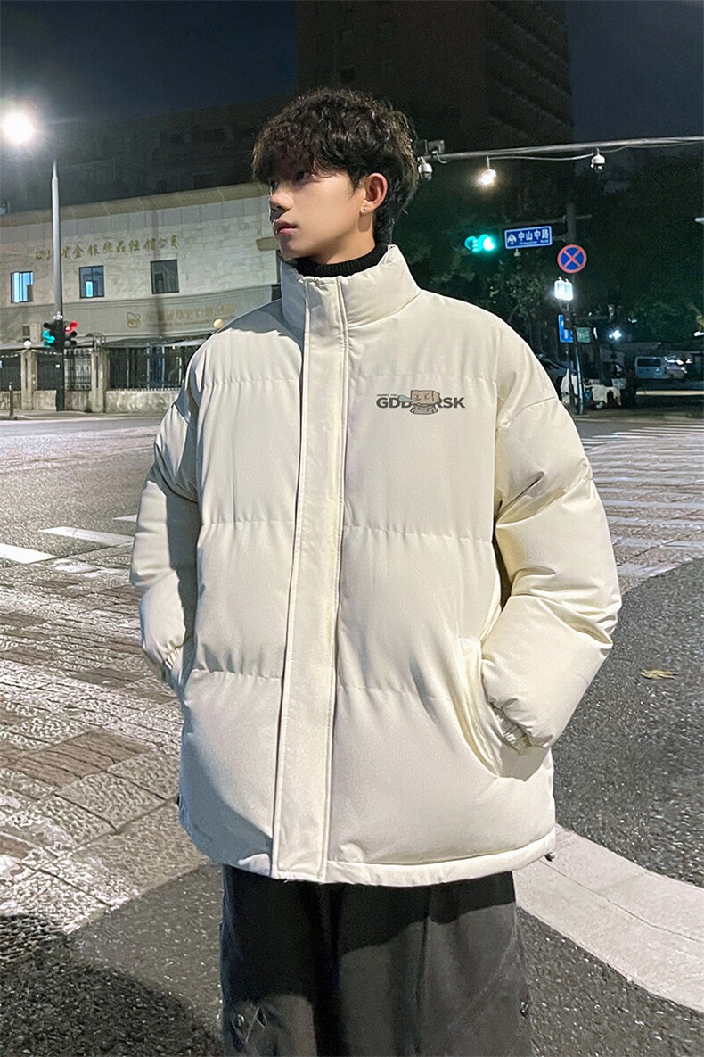 外景冬季韩系情侣加厚面包服男宽松保暖棉衣立领外套MF00434/P90,男装棉衣,电商B316