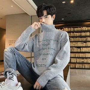 Tim-5787秋冬季男士毛衣宽松秋装上衣针织打底衫韩版冬装潮流图片