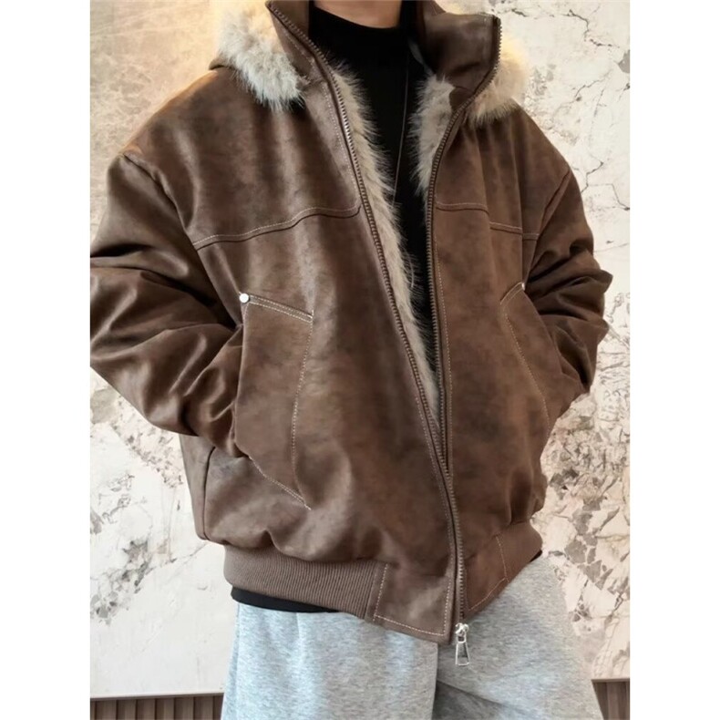 有货夹棉加厚麂皮绒夹克棉衣MF406-P110,男装夹克,星座412-3