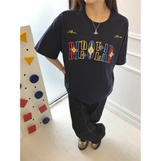 网图有货夏季民族图腾锁链刺绣宽松短袖t恤男女情侣上衣A506-P35，男装T恤，星座1505