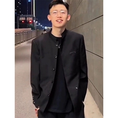 706-1-ZS1893-P58特P现货秋冬男士中山装外套高档西装夹克，男装夹克，星座706-1